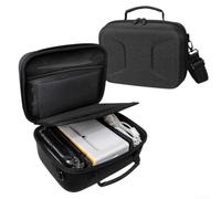 Étui de transport rigide pour Kodak pour imprimantes instantanées - Coque en EVA avec séparateurs pour batteries et cartes mémoire - Pochette de rangement robuste pour voyage 25 x 17,5 x 13 cm (noir)