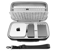 Étui de Transport Rigide pour Ordinateur de Bureau Geekria, Compatible avec Apple 2026 Mac Mini M5 / 2024 Mac Mini M4 / Pro, pour Magic Keyboard, Souris, trackpad et Accessoires (Gris foncé)