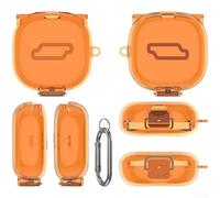 Étui de transport rigide pour Shokz OpenRun Pro pour mini Fit Air Comm - Boîte de rangement de voyage en EVA antichoc (orange transparent)