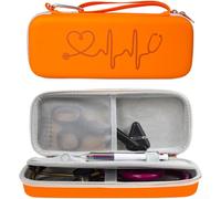 Étui de transport rigide pour stéthoscope Ems de marque générale avec design personnalisable et espace de rangement spacieux (orange)