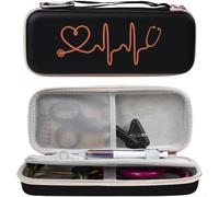 Étui de transport rigide pour stéthoscope fabriqué en PU et EVA avec protection résistante à l'eau pour les médecins infirmiers étudiants Noir 29 x 12 x 6 cm Taille compacte