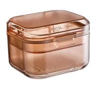 Étui De Trempage Dentaire - Récipient De Support De Protection, Fermeture Résistante Aux Déversements, Chambre De Nettoyage De Retenue, Unité De Transport Étanche À L'humidité, Organisateur De Comptoi