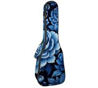 Étui de ukulélé esthétique avec motif de têtes de mort et fleurs colorées, sac rembourré pour ukulélé de concert de 58,4 cm, imperméable et durable, Multicolore 07, 25.9x9x3.1in/66x23x8cm, Organiseur
