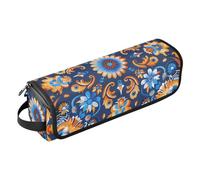 Étui de voyage 2 en 1 pour fer à friser avec coussinet résistant à la chaleur, sac de voyage portable ouvert pour fer plat, outils chauds et accessoires de soins capillaires, restauration nationale