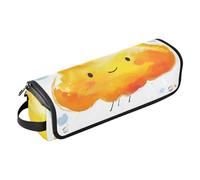 Étui de voyage 2 en 1 pour fer à friser avec tapis de fer à repasser de grande capacité pour fers plats, lisseurs, fers à friser, orange Happy Little Cloud
