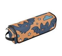 Étui de voyage 2 en 1 pour fer à friser avec tapis résistant à la chaleur, motif chauve-souris mignonnes en vol