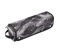 Étui de voyage 2 en 1 pour fer à friser avec tapis résistant à la chaleur, organiseur étanche pour fer à friser plat, fer à lisser, fer à friser, sac de voyage Cartoon EEL Dark Gre