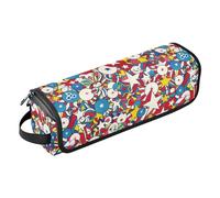 Étui de voyage 2 en 1 pour fer à friser et tapis résistant à la chaleur avec fermeture éclair, grand étui de voyage pour fer à lisser, fer à friser, 4 juillet