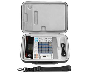 Étui de Voyage à Coque Rigide Geekria Compatible avec Akai Professional MPC Sample Portable Groovebox, Sac de Transport pour Sampler Audio (Gris foncé)