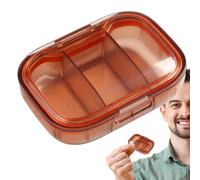 Étui De Voyage - Boîte À Pilules Transparente, Organisateur De Médecine Portable | Dispensateur Compact Pour Suppléments, Huile De Poisson, Vitamines Ou Comprimés, Conteneur Esthétique De Pi