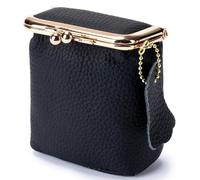 Étui de Voyage en Cuir, 3, 2x3, 5x1, 6 Pouces Mini Mini Coin Purse, boîte à Bijoux Portable avec Serrure de Baisers pour Boucle d'oreille Collier Coun Coin Keys Lipstick..