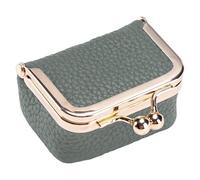 Étui de voyage en cuir avec porte-monnaie portable Kiss pour collier, boucles d'oreilles, pièces de monnaie en cuir, bagues, Vert amande., Beauté de masse