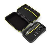 Étui de Voyage, Nylon TPU Electric Shaver Storage Sac de Rangement Hard Shell Zipper Case Men Hair Shaving Tool Organizer pour QP2520 / 90/70 (Vert Noir)