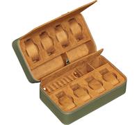 Étui De Voyage Pour 8 Montres, Lunettes De Soleil, Bagues Et Boutons De Manchette - Ecrins Pour Montres Pour La Plupart Des Montres Et Montres Intelligentes (Verde/Marrone)