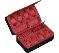 Étui De Voyage Pour 8 Montres, Lunettes De Soleil, Bagues Et Boutons De Manchette - Ecrins Pour Montres Pour La Plupart Des Montres Et Montres Intelligentes (Verde/Marrone)