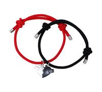Étui de voyage pour bijoux Deux pierres à désirer noires et blanches Amour qui tient les mains Bracelet de phase d'aspiration Bracelet Doigt (Taille D, taille unique)