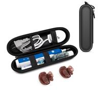 Étui de Voyage pour Brosse à Dents Électrique compatible avec Oral-B/Philips Sonicare et la Plupart des Autres Marques de Brosses à Dents Électriques, Incluant 2 Couvre-Têtes Universels, Noir