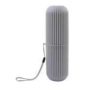 Étui de voyage pour brosse à dents et dentifrice - Pour voyage, salle de bain, affaires, camping, école, gris, 説明を参照してください, Voir description