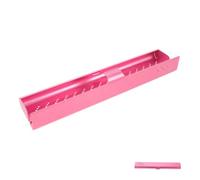 Étui de Voyage pour Brosse à Dents Portable en Aluminium Rose | Format 21x3,4x1,8cm, Couvercle à Fermeture Pivotante, Découpes Respirantes