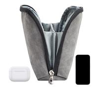 Étui de voyage pour câble de charge, sac de rangement pour accessoires numériques, organisateur de câbles de voyage, multifonction, pour câbles électriques, Couleur Gris foncé, Consulte la descripción