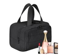 Étui de voyage pour dames - Soupchée à toilette de maquillage, sac de vanité portable | Kit de rangement de salle de bain multifonction avec tissu imperméable durable, organisateur de fermeture éclair