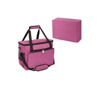 Étui de voyage pour machine à coudre Singer, Brother, Janome et accessoires compatibles avec la plupart des sacs à accessoires de couture, rose rouge, classique