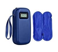 Étui de voyage pour réfrigérateur à insuline : récipient imperméable avec écran de température, réfrigérateur pour médicaments avec 2 sacs de glace | Thermomètre de température pour diabétiques, Pa