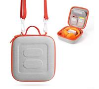Étui de voyage pour Yoto Mini - (édition 2024) - Lecteur audio et de musique pour enfants, sac de support pour haut-parleur pour enfants - Lecture de cartes audio (orange/gris)