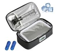 Étui de voyage refroidisseur d'insuline avec affichage de la température, isolation portable du refroidisseur d'insuline 9x4x3 pouces, étui voyage résistant aux chocs pour le diabète