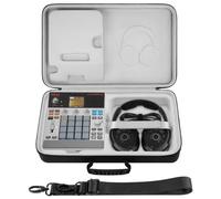 Étui de Voyage Rigide Geekria Compatible avec Akai Professional MPC Sample, avec Rangement pour Casque (Oreillettes pivotantes), Sac de Transport pour Sampler Audio (Gris foncé)