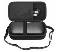 Étui de voyage rigide pour haut-parleur Bose SoundLink Flex (2e génération et 1ère génération) - Housse de protection portable avec poche en maille pour chargeur et câbles (étui noir)