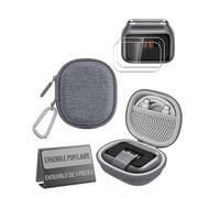 Étui de Voyage Rigide pour Laifen P3 Pro / P3 Rasoir [Inclus 2 Films de Protection], powfix Housse de Rangement Anti-Choc avec Poche Filet, Organisateur Étanche pour Accessoires - Gris