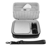 Étui de Voyage Rigide pour Ordinateur de Bureau Geekria, Compatible avec Housse de Transport Apple 2026 Mac Mini M5 / 2024 Mac Mini M4 / M4 Pro, pour Magic Mouse, Trackpad et Accessoires (Gris foncé)