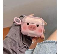 Étui d'écouteur rose dégradé mignon avec motif cochon IMD compatible avec 1/2/3/4/Pro/Pro2(Nd)/Pro(3rd) Apple AirPods 1/2,Apple AirPods Pro,Apple AirPods 3,Apple AirPods Pro 2,Apple AirPods 4,Apple Ai