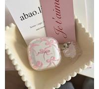Étui d'écouteurs style coréen minimaliste avec nœud papillon rose transparent. Compatible avec Huawei Freebuds 7i, Freebuds 2, Freebuds SE3, Freebuds 5i, Buds Pro 3. Étui d'écouteurs style coréen mign