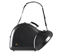 Étui Deluxe Lechgold rigide pour tous cors d’orchestre (simple, double F-/Bb) avec rembourrage thermique, harnais sac à dos et look carbone stylé, stable et protecteur.