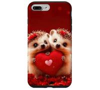 Étui des hérissons Mignons Love Heart Valentine Red Adorable Coque pour iPhone 7 Plus/8 Plus