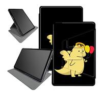 Étui dinosaure pour Kindle Fire 7 2019/2017 9e/7e génération, support pliable rotatif à 360 degrés, plusieurs angles de vision, étui en cuir PU avec mise en veille/réveil automatique