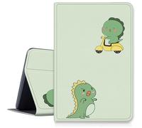 Étui dinosaure vert pour Samsung Galaxy Tab A7 Lite 8,7" modèle 2021 (SM-T220/T225/T227), étui en cuir PU avec angles de vue multiples et support pliable pour Galaxy Tab A7 2020