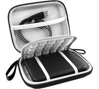 Étui Disque Dur Externe Housse de Protection 2,5 Pouces pour Western Digital Elements, WD My Passport, WD My Passport for Mac Housse Pochette Case HDD 1To 2To 3To 4To 5To Antichoc Étanche, Nior