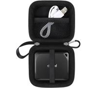 Étui Disque Dur Externe Housse De Protection Pour Crucial X6 / X9 Pro / X10 Pro Portable Ssd 500Gb 1Tb 2Tb 4Tb Usb 3.2 Eva Housse Pochette Case Antichoc Étanche, Noir+Noir[Z2677]