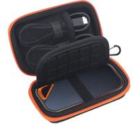 Étui Disque Dur Externe Housse de Protection pour SanDisk Extreme Pro/SanDisk Extreme Portable SSD Externes, Orange