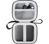 Étui Disque Dur Externe Housse de Protection pour W D 1TB 2TB Elements SE Portable SSD USB 3.0 External Solid State Drives EVA Housse Pochette Case Antichoc Étanche,Nior+Gris