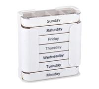 Étui distributeur de médicaments pour sept jours - Solution de stockage hebdomadaire compacte et portable pour comprimés Compartiments amovibles pour personnes âgées et adaptées aux voyages | Durable