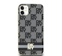 Étui DKNY Checkered Mono Pattern MagSafe pour iPhone 11, noir