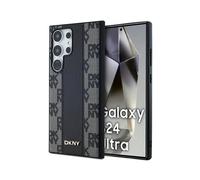 Étui - DKNY - Cuir à damier Mono Pattern - MagSafe - Samsung Galaxy S24 Ultra - Noir