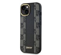 Étui DKNY DKHMP15MPCPVSLK iPhone 15 Plus 6.7 czarny/black étui rigide Leather Checkered Mono Pattern MagSafe