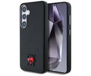 Étui DKNY Leather Heart of NY pour Samsung Galaxy S25, noir