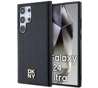 Étui DKNY Leather Pattern MagSafe pour Samsung S24 Ultra, noir