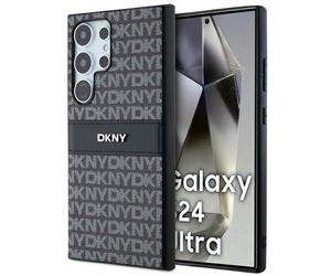 Étui DKNY Mono Stripe Leather pour Samsung Galaxy S24 Ultra, noir